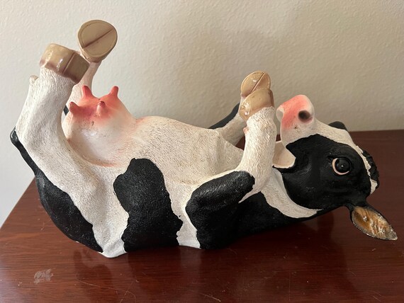 Drinking Cow Wine Bottle Holder Statue Etsy UK