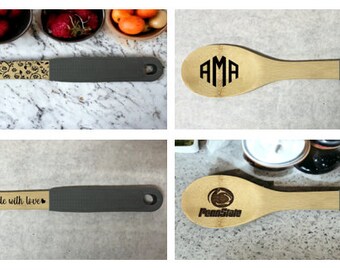 Personalized Engraved Spoons Baking Gifts for Wife Cooking Gifts for Friends Chef Gifts Housewarming Gifts Home Decor