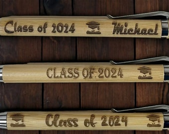 Personalized Engraved Bamboo Pen, Custom Graduation Gift