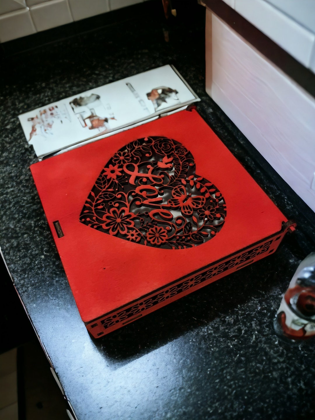 Personalized Box Custom Valentines Gift Engraved Valentines for Her