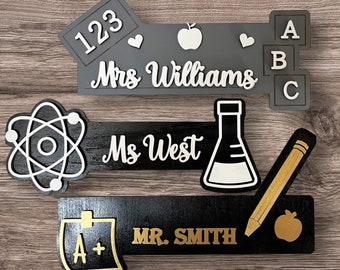 Personalized Teacher Sign: Custom Educator Gift