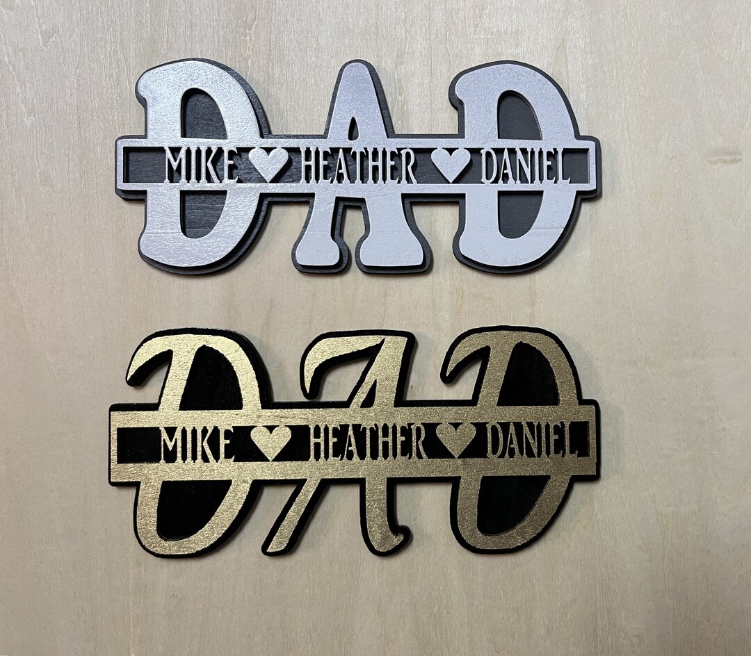 Personalized Dad Sign, Father's Day Gift, Custom Name Display - Etsy