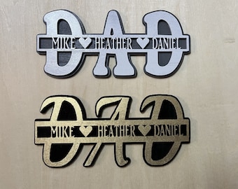 Personalized Dad Sign, Father's Day Gift, Custom Name Display