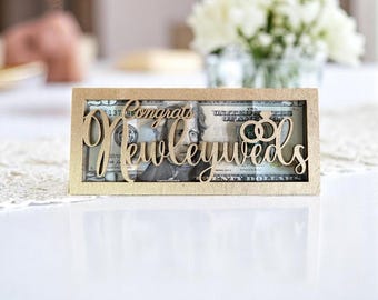 Personalized Wedding Money Holder, Custom Birch Keepsake