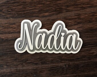 Custom Layered Wood Name Sign, Baby Shower Gift