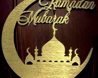 Personalized Ramadan Decor: Eid Mubarak Hanging Ornament