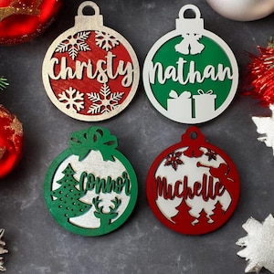 Personalized Layered Ornaments Custom Holiday Gifts