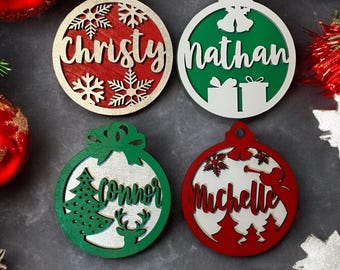 Personalized Layered Ornaments Custom Holiday Gifts