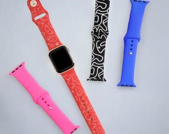 Personalized Engraved Apple Watch Band: Custom Monogram Gift