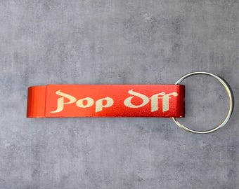 Personalized Aluminum Bottle Opener Keychain: Engraved Custom Design