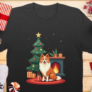 Weihnachten Shetland Sheepdog T-Shirt Sweatshirt oder Hoodie: Weihnachtsbaum, Haustier Liebhaber Geschenk