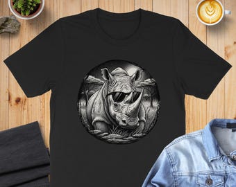 Sudadera o sudadera con capucha de rinoceronte, camiseta de animales, camiseta de vida silvestre, camiseta divertida de rinoceronte, camiseta de safari, regalo para estudiantes amantes de los animales