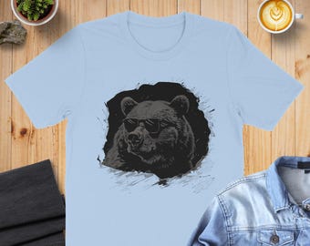 Sudadera o sudadera con capucha Rizzen Grizzly Bear, camiseta unisex con gráficos de naturaleza y vida silvestre, ilustración única, top informal de moda Grizzly Rizz