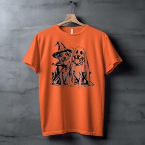 T-shirt à capuche ou sweat-shirt pour chiens mignons d'Halloween, conception drôle de fantôme et de sorcière, t-shirt cadeau pour amoureux des animaux de compagnie, tenue de fête d'Halloween, chemise pour amoureux des chiens image 8
