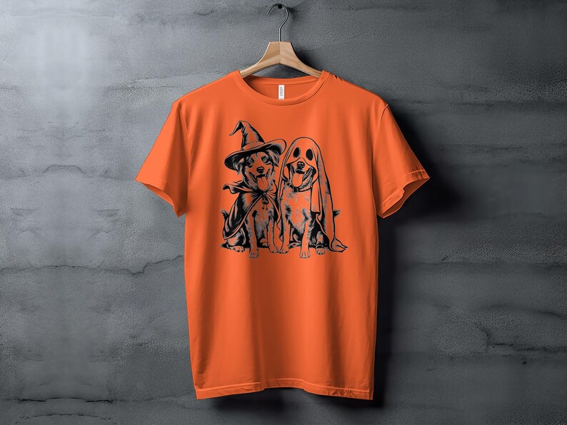 T-shirt à capuche ou sweat-shirt pour chiens mignons d'Halloween, conception drôle de fantôme et de sorcière, t-shirt cadeau pour amoureux des animaux de compagnie, tenue de fête d'Halloween, chemise pour amoureux des chiens image 8
