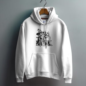 T-shirt à capuche ou sweat-shirt pour chiens mignons d'Halloween, conception drôle de fantôme et de sorcière, t-shirt cadeau pour amoureux des animaux de compagnie, tenue de fête d'Halloween, chemise pour amoureux des chiens image 2