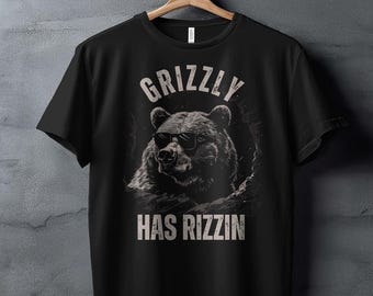 Grizzly Bear 'rizzin' Graphic T-shirt Sweatshirt or Hoodie: Gen Z