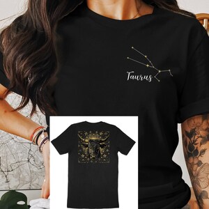 Cosmic Taurus Bull T-Shirt Sweatshirt or Hoodie, Zodiac Star Sign, Astrology Love Gift, Unisex Constellation Shirt, Unique Horoscope Gift
