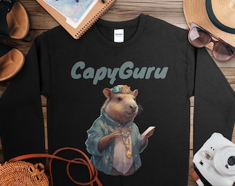 Felpa o felpa con cappuccio CapyGuru: divertente regalo per gli amanti degli animali Capibara