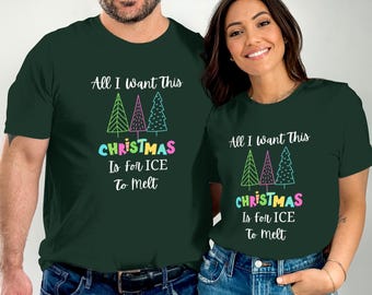 Camiseta, sudadera o sudadera con capucha, regalo navideño con un ingenioso mensaje sobre los derechos de inmigración, regalo feminista unisex de pandillas de chicas, regalo navideño progresista, regalo arcoíris.