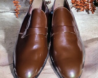 Vintage Biltrite Brown Leather Buckle Shoes, Mens Size 8 1/2  display picture 2