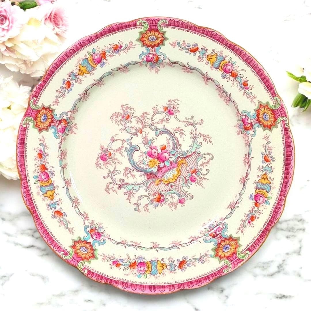 【CAULDON】アンティーク　朝顔　プレート CAULDON】アンティーク 朝顔 プレート