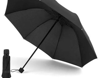 1pc Solid Foldable Manual Umbrella