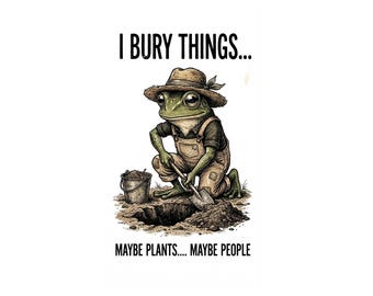 Divertido humor negro Rana Jardinera PNG, Entierro cosas Tal vez plantas Tal vez personas, Espeluznante lindo amante de la jardinería gótica descarga digital