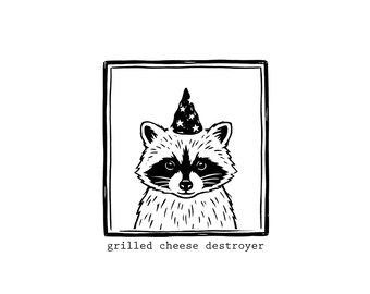 Camiseta vintage de mapache con queso a la parrilla, divertida camiseta PNG, camiseta de fiesta para hombres y mujeres, regalo gráfico divertido