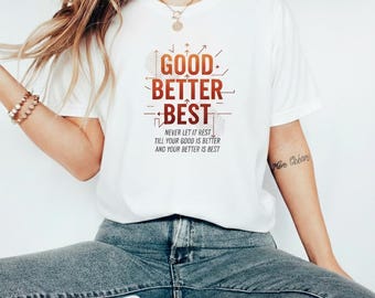 Paquete PNG "Bueno, Mejor, Mejor" / Diseño de cita motivacional / Arte mural para aula / PNG de sublimación / Descarga digital