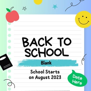 Back To School Template