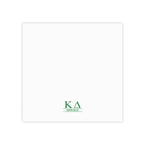 May include: White square card with green text that reads "KA" and "Kappa Delta" underneath.
