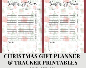 Christmas Gift Planner Printable Digital Download, Christmas Gift Tracker, Christmas Organizer for Goodnotes, Digital Planner, Notability