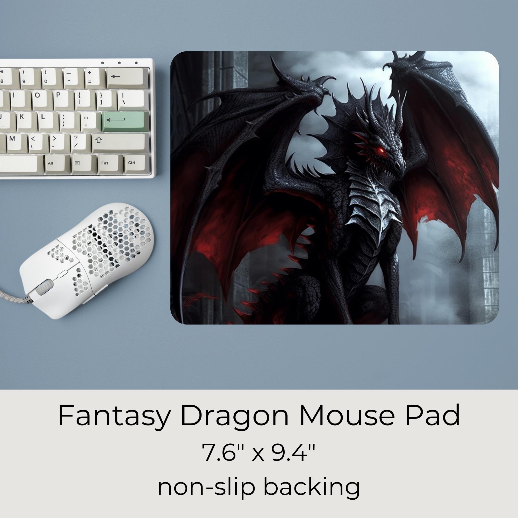 ファンタジードラゴンマウスパッド、神話の生き物デスクアクセサリー