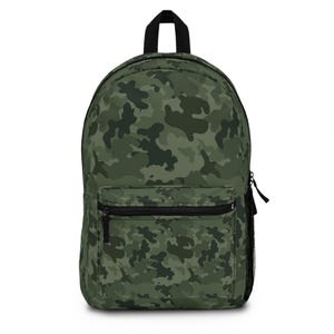 Camouflage Backpack, Men&#39;s Backpack, Green Camo, Boys School Bag, Gifts for Hunters, Father&#39;s Day, Gift for Husband Boyfriend Brother Dad