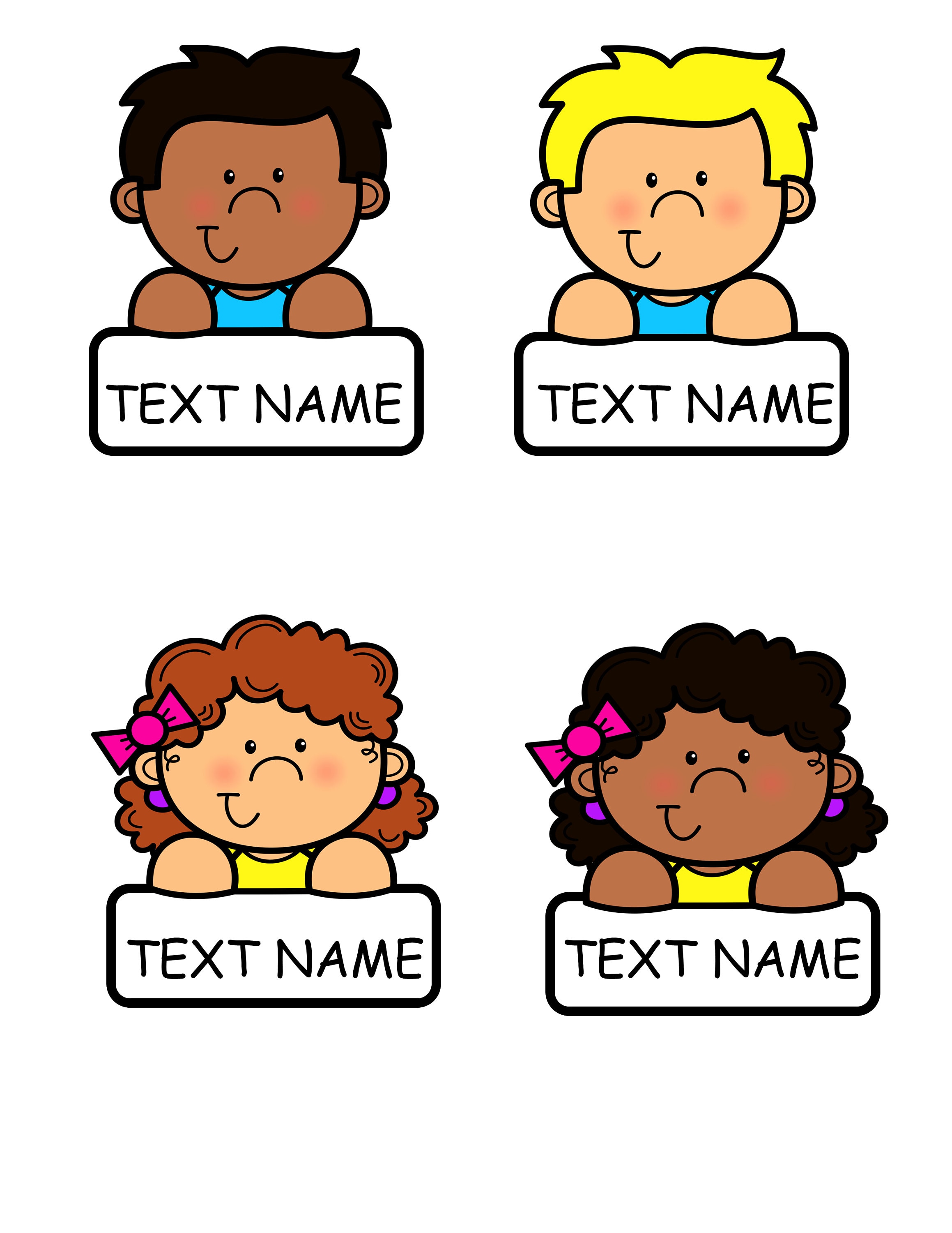 Editable Classroom Center Labels With Kids Name Tags and Closed Signs
