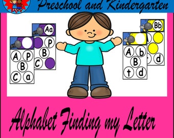 Alfabeto para encontrar mi letra/Educación temprana/Juego de aprendizaje divertido/Preescolar/Kindergarten/Guardería/Escuela en casa/Cuidado de niños/Pre-k