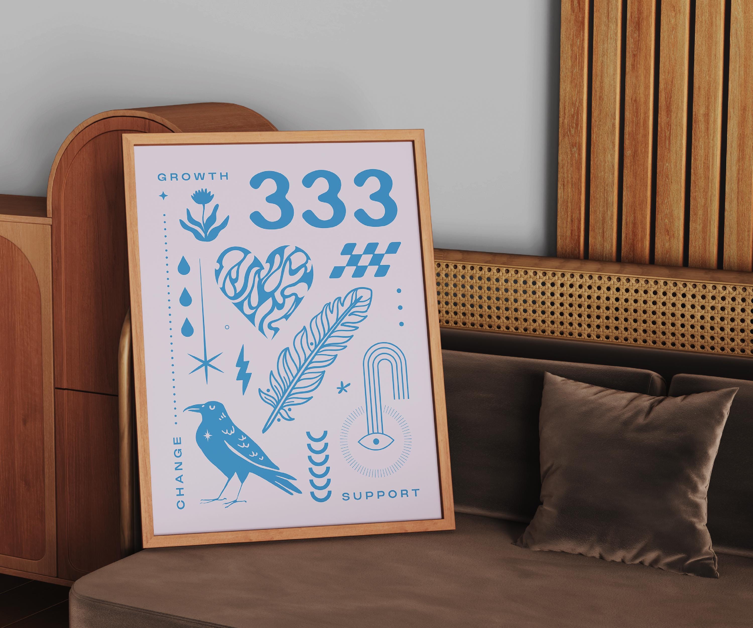 Angel Number 333 Digital Download | Purple Y2K Dopamine Decor Artwork ...