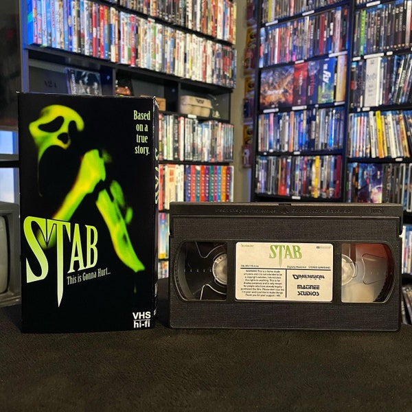 Stab Custom VHS Tape and Sleeve Art Piece