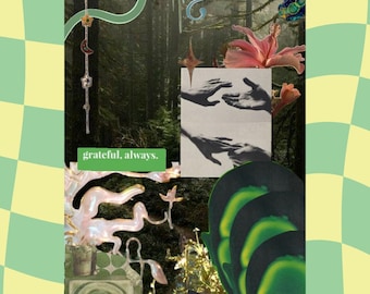 Collage digital imprimible para pared / Decoración estética para habitaciones / Arte moderno único de técnica mixta / Solaris Sanctum