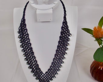 Beaded Elegance Necklace, Handcrafted Beadwork Necklace, Bespoke Bead Necklace, Unique, Custom Beadwork Necklace, Crafted Bead Beauty