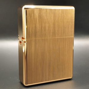 Zorro 912 Brushed Brass Lighter - 150g Case & Heavy Duty Hinge