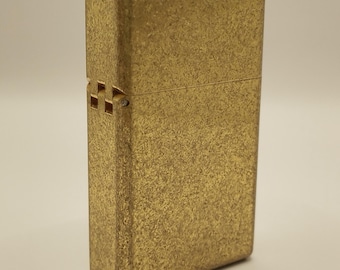 Zorro 538 Tumbled Brass Lighter - 115g Case & Heavy Duty Hinge
