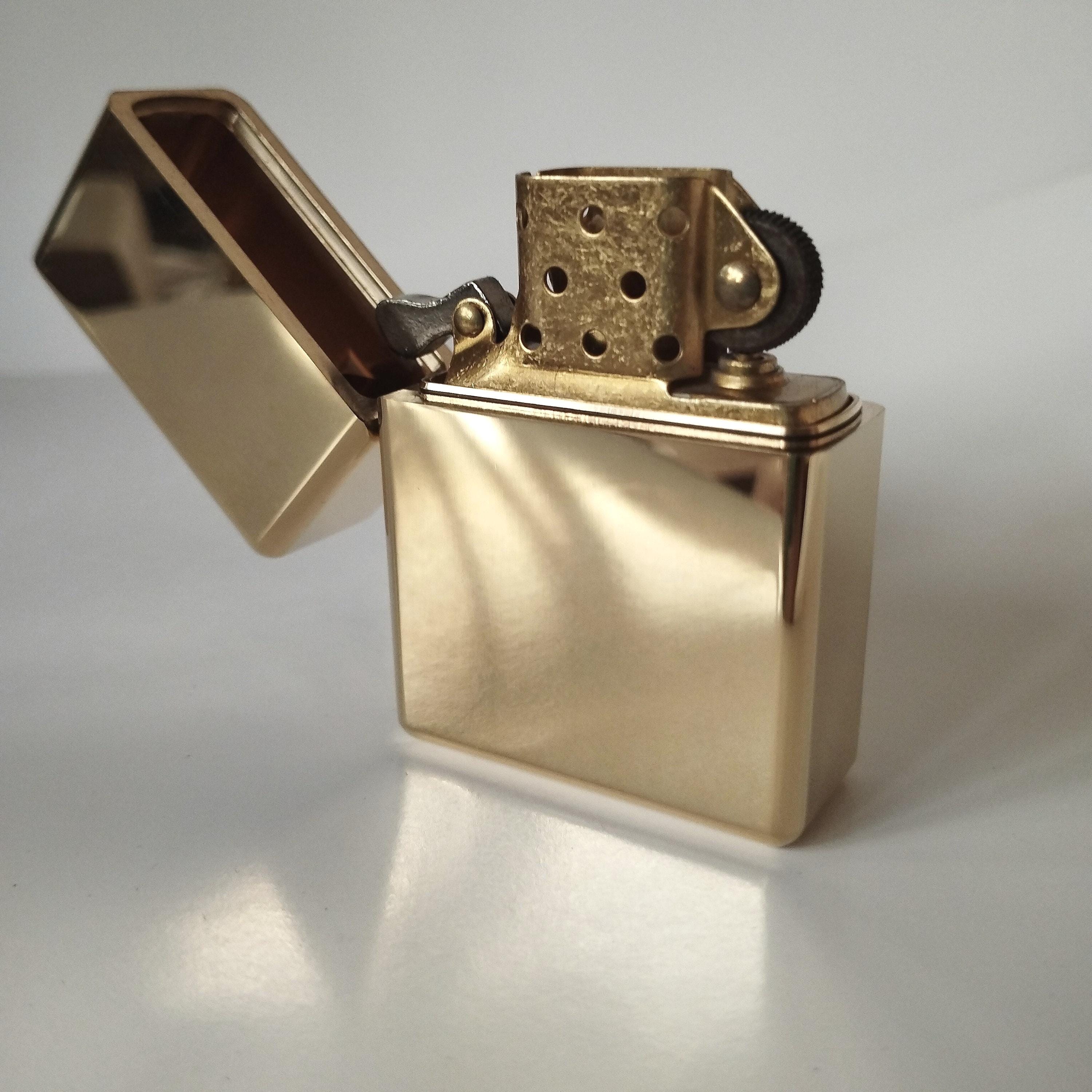 Zorro 912s Polished Brass Lighter - 210g Case & Heavy Duty Hinge