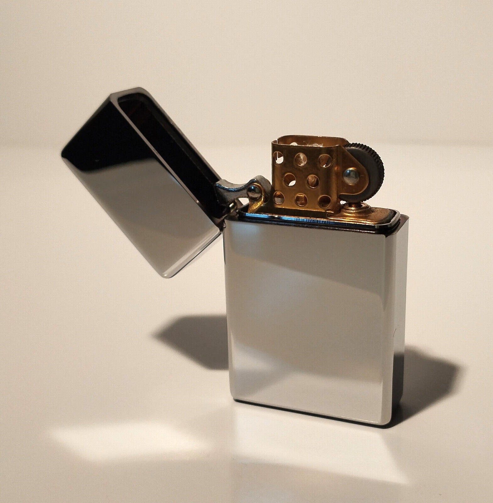 チノ ライター Zorro 538 Silver Chrome Brass Lighter - 115g Case & Heavy Duty
