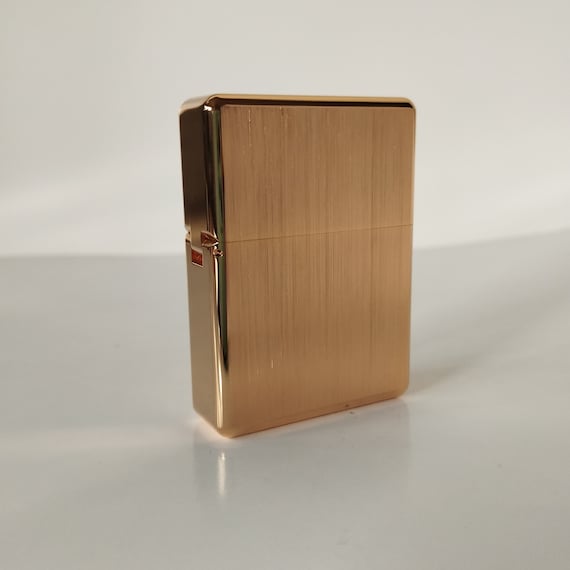 Zorro 912 Brushed Brass Lighter - 150g Case & Heavy Duty Hinge