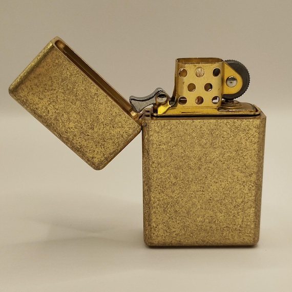 Zorro 538 Tumbled Brass Lighter - 115g Case & Heavy Duty Hinge