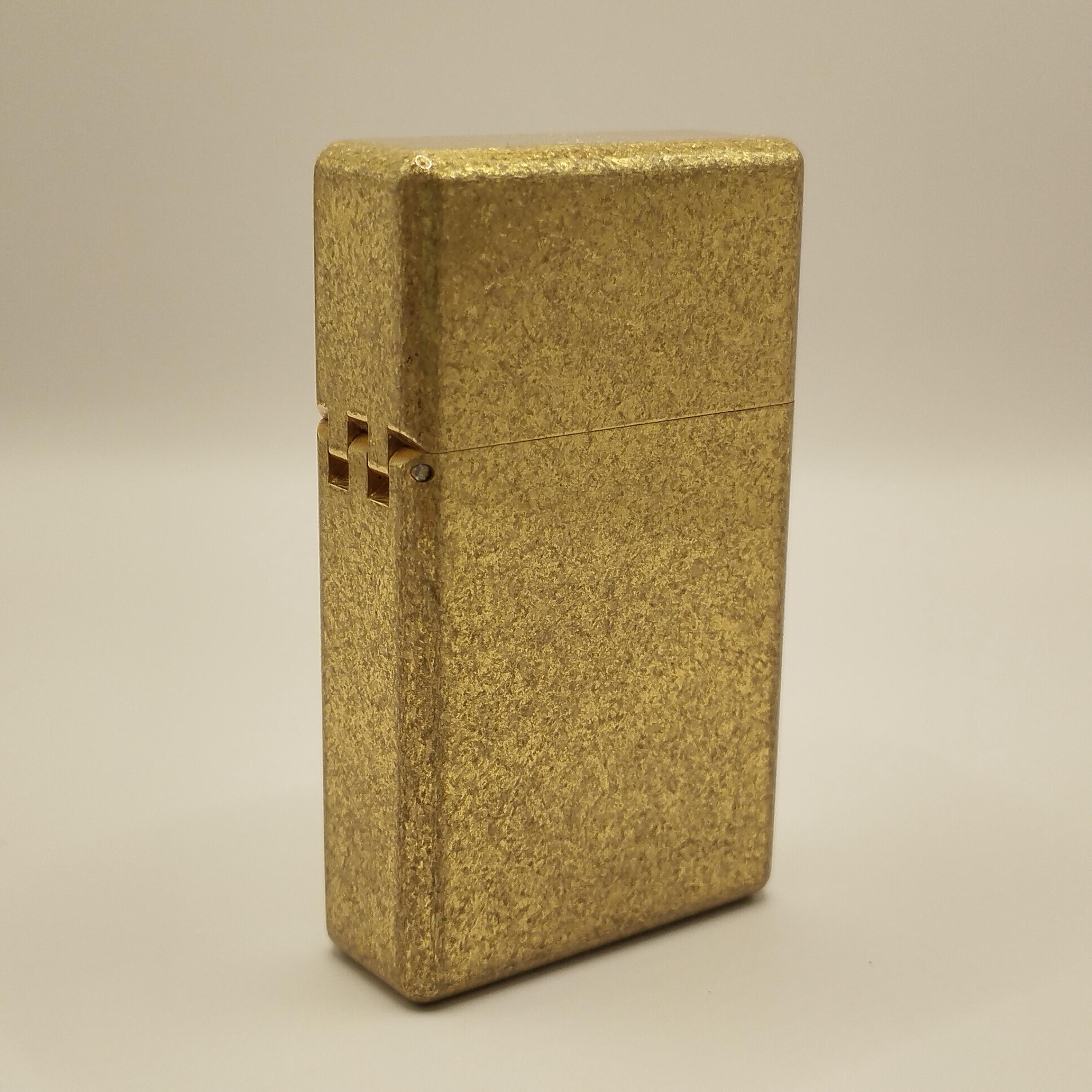 Zorro 538 Tumbled Brass Lighter - 115g Case & Heavy Duty Hinge