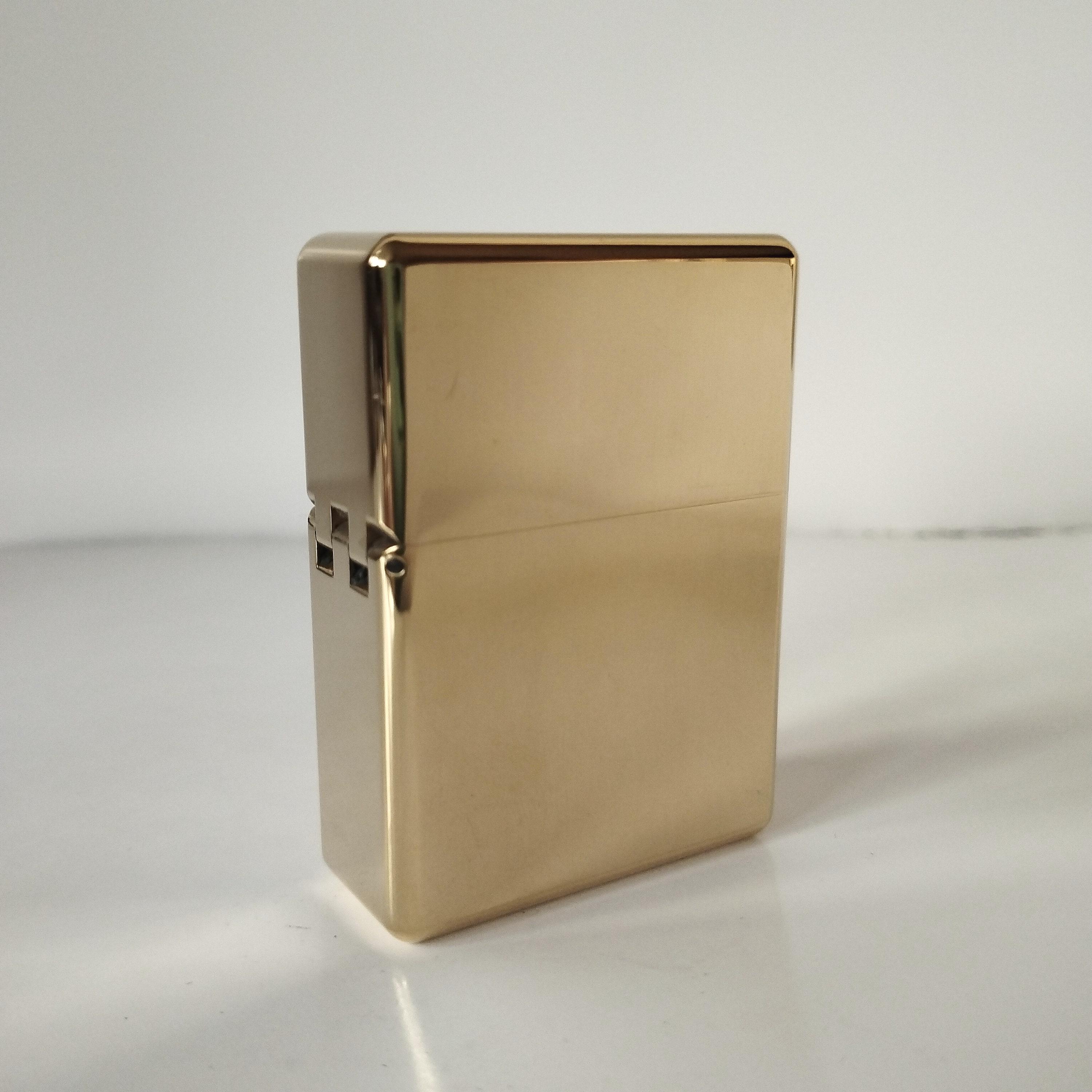 Zorro 912s Polished Brass Lighter - 210g Case & Heavy Duty Hinge
