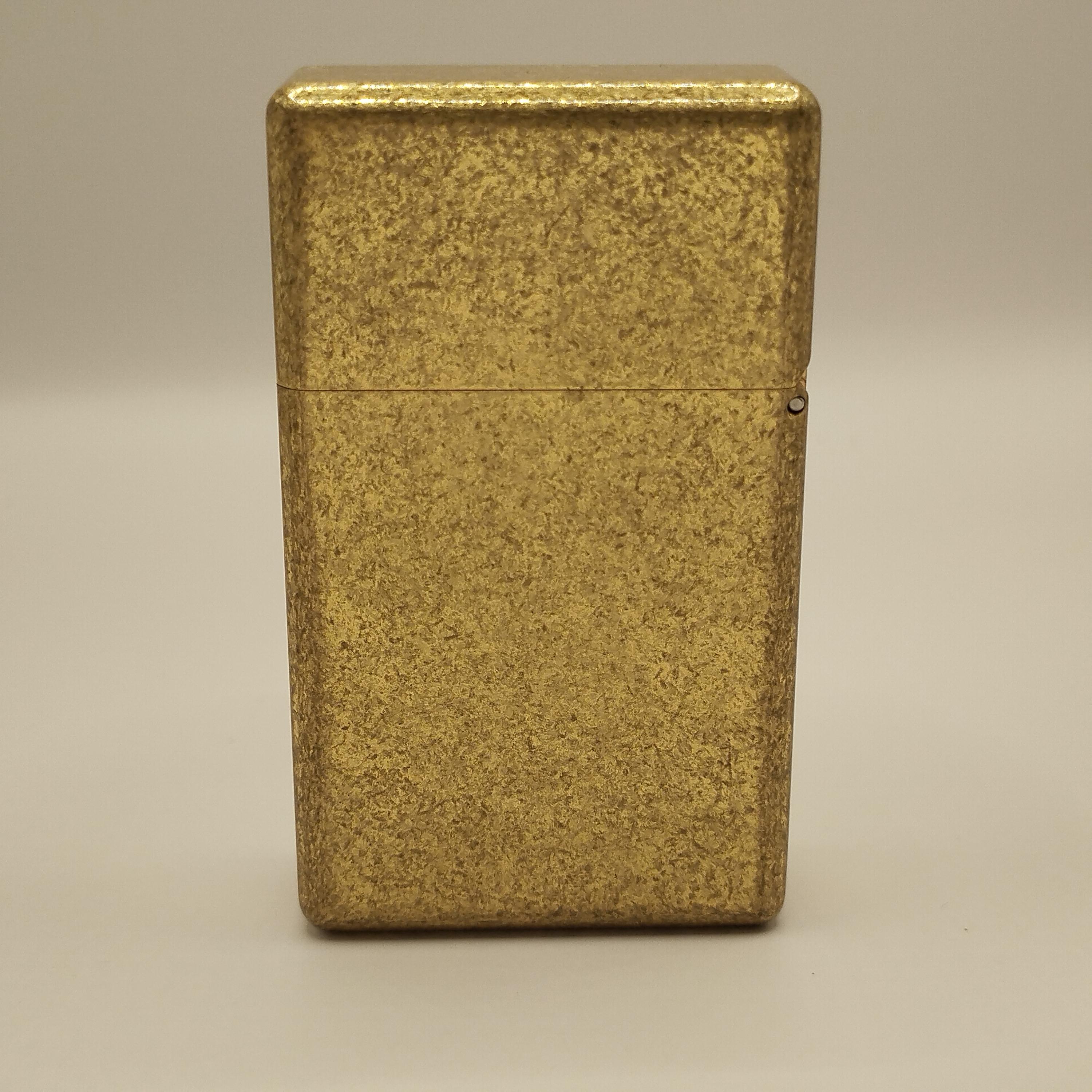 Zorro 538 Tumbled Brass Lighter - 115g Case & Heavy Duty Hinge